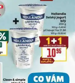 Billa Hoollandia selský jogurt bílý nabídka