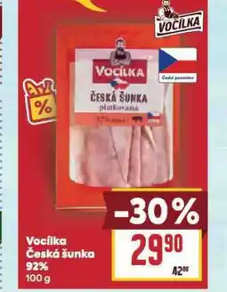 Billa Česká šunka 92% nabídka