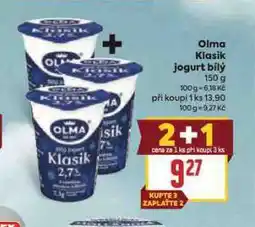 Billa Olma klasik jogurt bílý nabídka