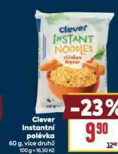 Billa Clever instantní polévka nabídka