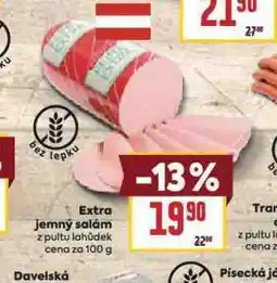 Billa Extra jemný salám nabídka
