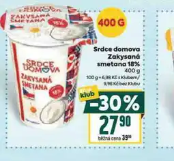 Billa Zakysaná smetana 18% nabídka