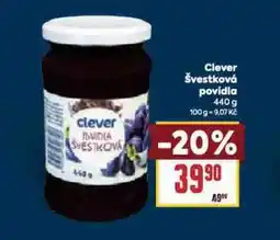 Billa Clever švetsková povidla nabídka