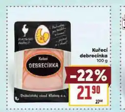 Billa Kuřecí debrecínka nabídka