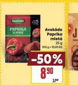 Billa Avokádo paprika mletá nabídka