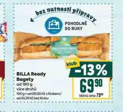 Billa Billa ready bagety nabídka