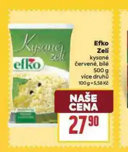 Billa Efko zelí nabídka