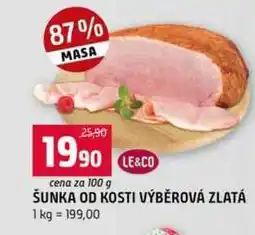 Terno ŠUNKA OD KOSTI VÝBĚROVÁ ZLATÁ 1 kg 100g nabídka