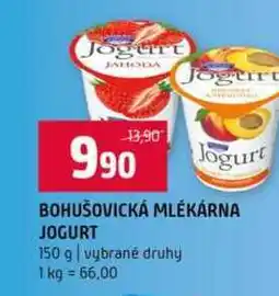 Terno BOHUŠOVICKÁ MLÉKÁRNA JOGURT 150 g vybrané druhy nabídka