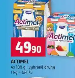 Terno Actimel 4x 100 g vybrané druhy nabídka