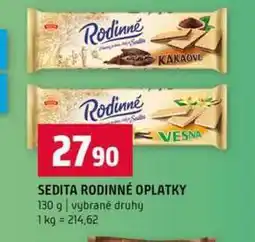 Terno SEDITA RODINNÉ OPLATKY 130 g vybrané druhy nabídka