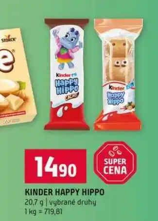Terno KINDER HAPPY HIPPO 20,7 g vybrané druhy nabídka
