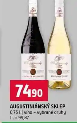 Terno AUGUSTINIÁNSKÝ SKLEP 0,75l vino vybrané druhy nabídka