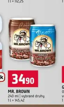 Terno MR. BROWN 240 ml vybrané druhy nabídka