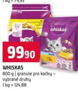 Terno WHISKAS 800 g granule pro kočky vybrané druhy nabídka