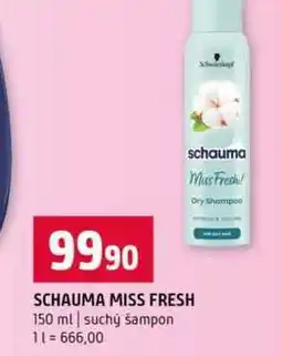 Terno SCHAUMA MISS FRESH 150 ml suchý šampon nabídka