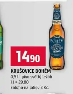 Terno KRUŠOVICE BOHÉM BOHEM 0,5l pivo světlý ležák nabídka