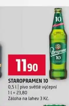 Terno Staroprame 0,5l pivo světlé výčepní nabídka