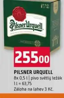 Terno PILSNER URQUELL 8x 0,5l pivo světlý ležák nabídka