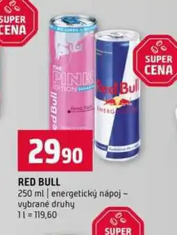 Terno RED BULL 250 ml energetický nápoj vybrané druhy nabídka