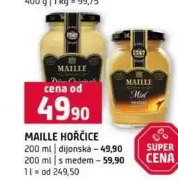 Terno MAILLE HOŘČICE 200 ml dijonská 200 ml s medem nabídka