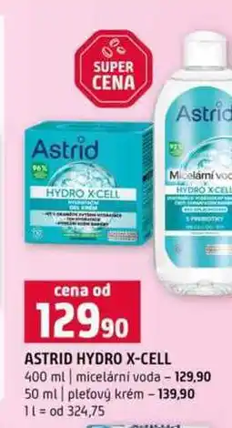 Terno ASTRID HYDRO X-CELL 400 ml micelární voda 50 ml pleťový krém nabídka