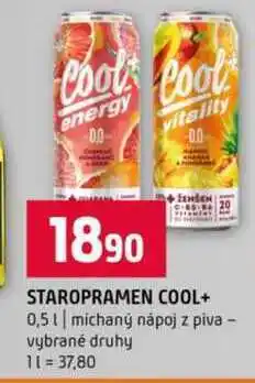Terno STAROPRAMEN COOL+ 0,5l míchaný nápoj z piva vybrané druhy nabídka