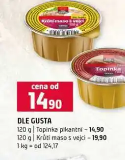 Terno DLE GUSTA 120 g Topinka pikantní 120 g Krůtí maso s vejci nabídka
