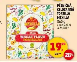Penny Market PŠENIČNÁ, CELOZRNNÁ TORTILLA MEXILLA nabídka
