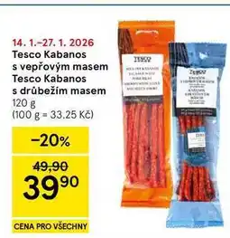 Tesco Tesco Kabanos s vepřovým masem nabídka