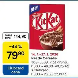 Tesco Nestlé Cereálie, 300-360 g, více druhů nabídka