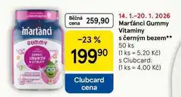 Tesco Marťánci Gummy Vitaminy s černým bezem, 50 ks nabídka