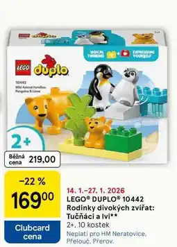 Tesco LEGO DUPLO 10442 Rodinky divokých zvířat: Tučňáci a lvi, 2+, 10 kostek nabídka