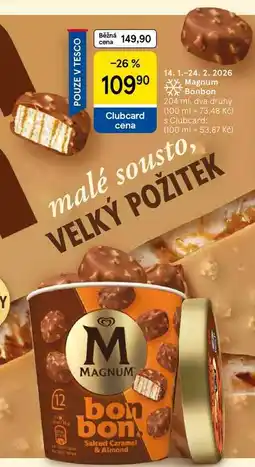 Tesco Magnum Bonbon, 204 ml, dva druhy nabídka