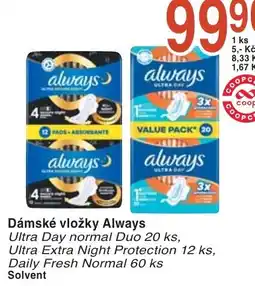 Coop hb Dámské vložky Always nabídka