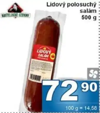 Lidový polosuchý salám