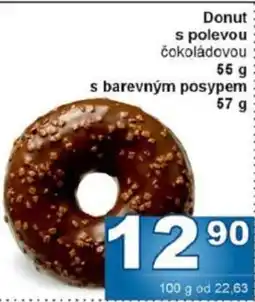 Jip Donut s polevou čokoládovou nabídka