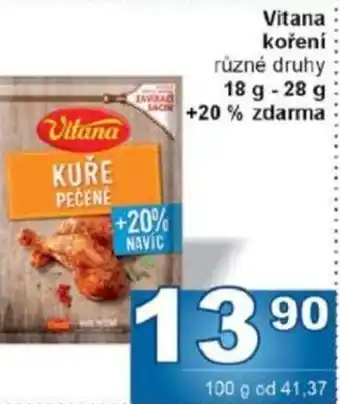 Jip Vitana koření nabídka
