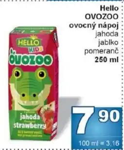 Jip Hello OVOZOO ovocný nápoj nabídka