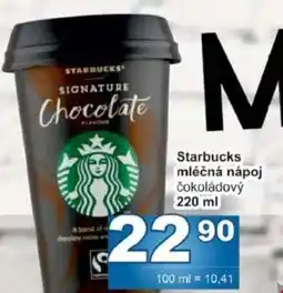 Jip Starbucks mléčná nápoj čokoládový nabídka