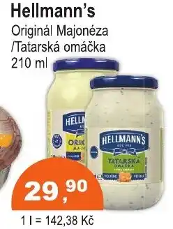 COOP DISKONT Hellmann's Originál Majonéza /Tatarská omáčka nabídka