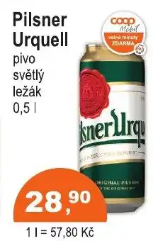 COOP DISKONT Pilsner Urquell pivo nabídka