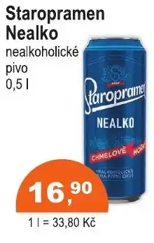 COOP DISKONT Staropramen Nealko nealkoholické pivo nabídka