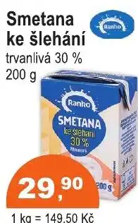 COOP DISKONT Ranko Smetana ke šlehání trvanlivá 30% nabídka