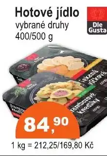 COOP DISKONT Hotové jídlo nabídka