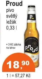 COOP DISKONT Proud pivo světlý ležák nabídka