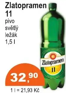 COOP DISKONT Zlatopramen 11 pivo světlý ležák nabídka