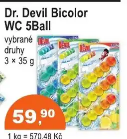 COOP DISKONT Dr. Devil Bicolor WC 5Ball nabídka
