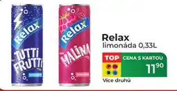 Tamda Foods Relax limonáda nabídka