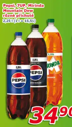 ESO MARKET Pepsi, 7UP, Mirinda Mountain Dew nabídka
